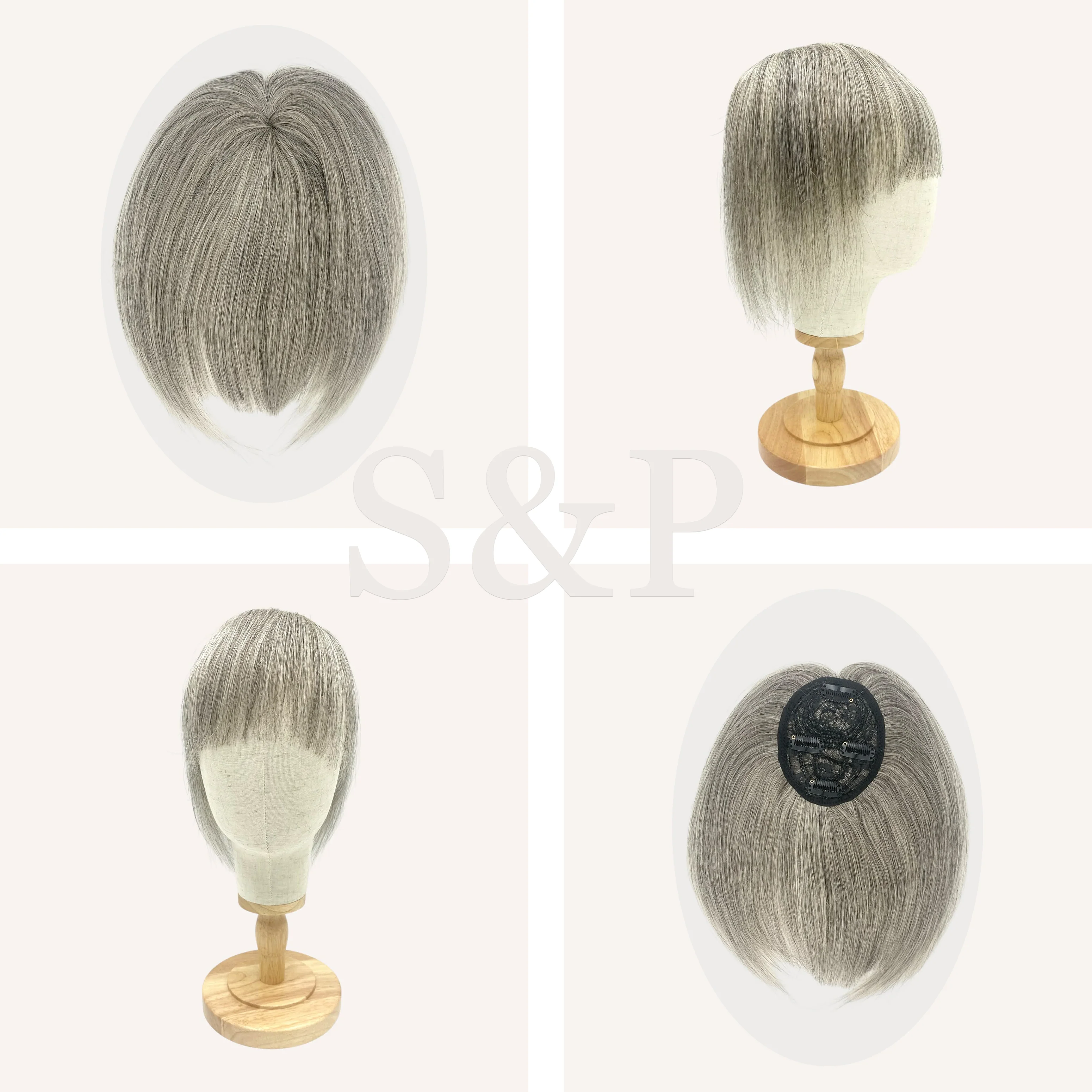 Clip On Full Fringe Hair Piece Topper - Image 18