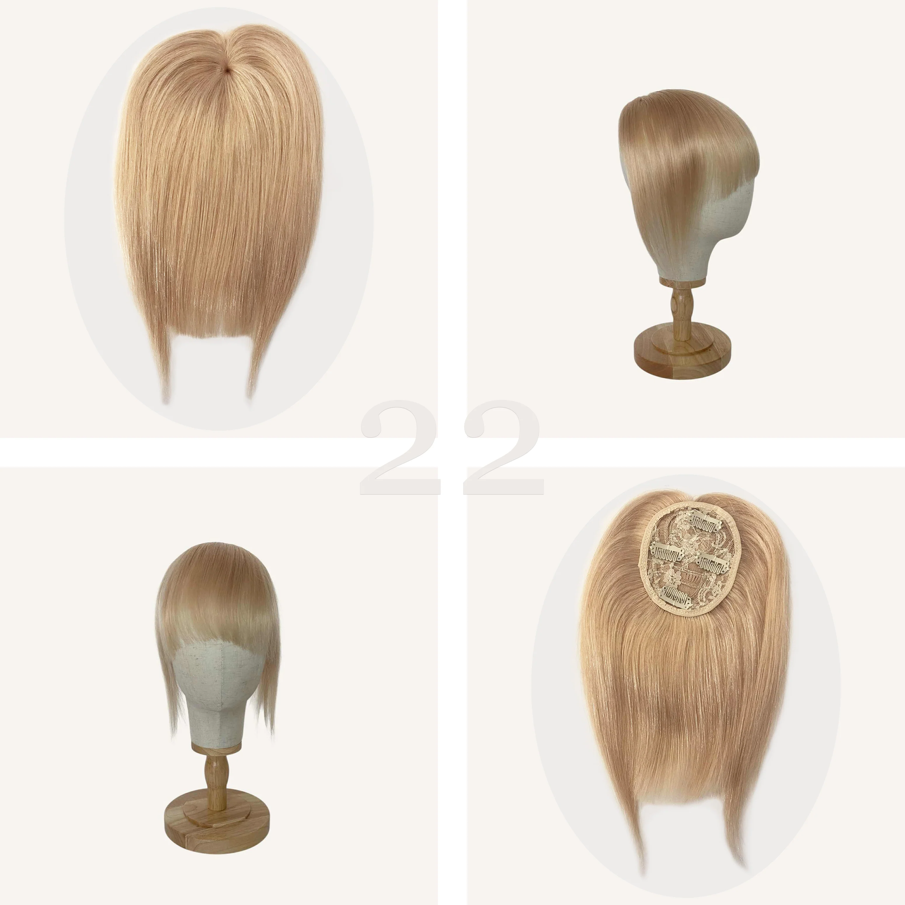 Clip On Full Fringe Hair Piece Topper - Image 6