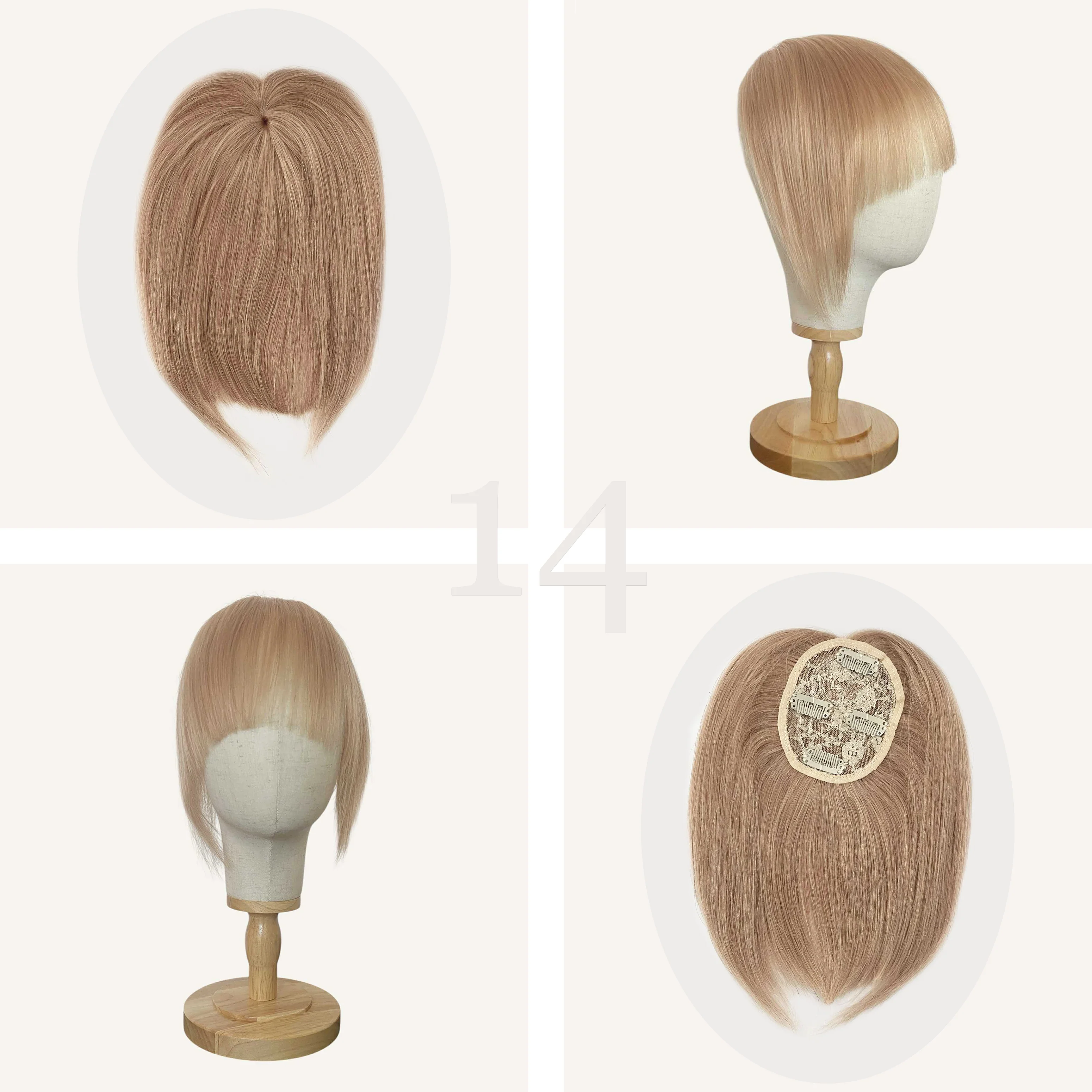 Clip On Full Fringe Hair Piece Topper - Image 8