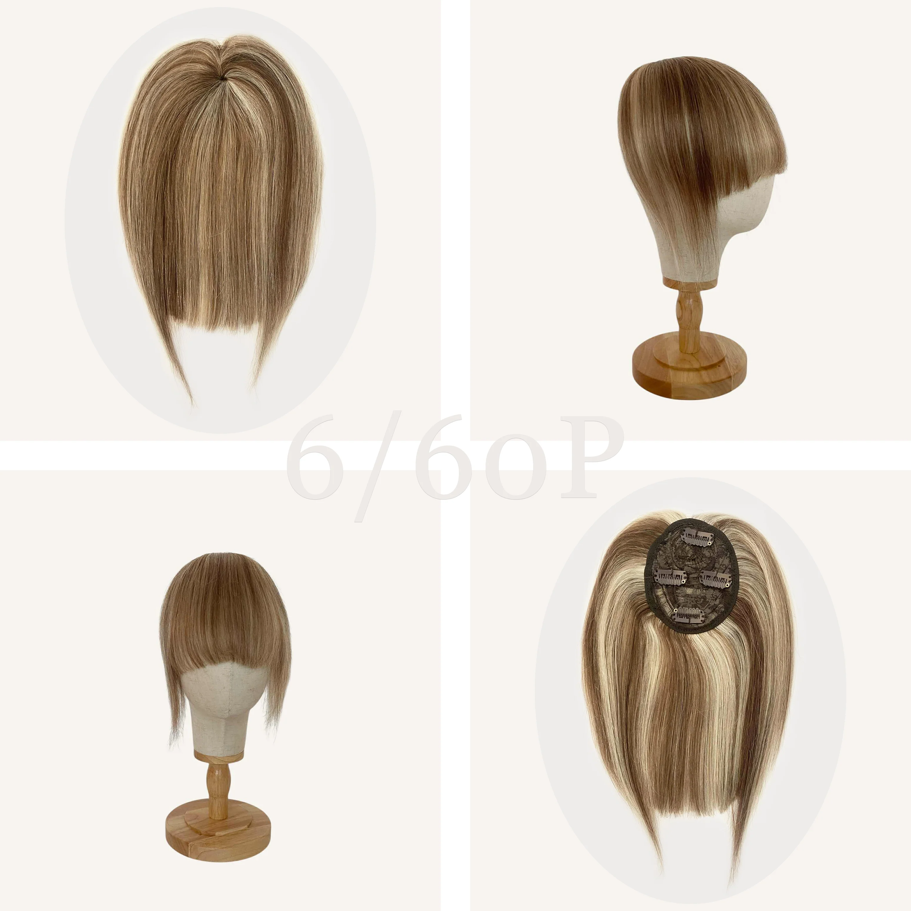 Clip On Full Fringe Hair Piece Topper - Image 9